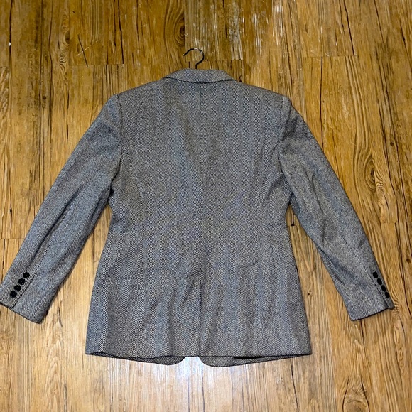 Lauren Ralph Lauren petite size 10P herringbone pattern brown & grey/tan - Picture 2 of 7